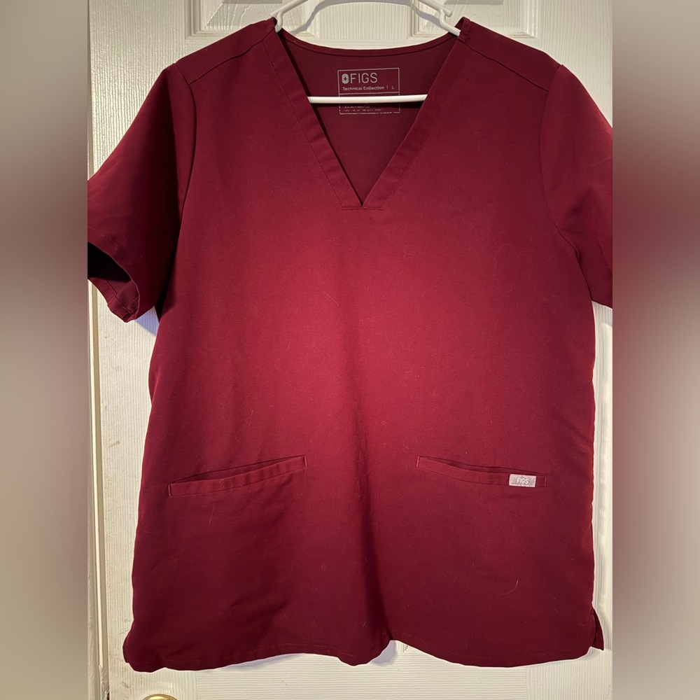 Figs Scrubs Maroon Set Large Petite (Burgundy)